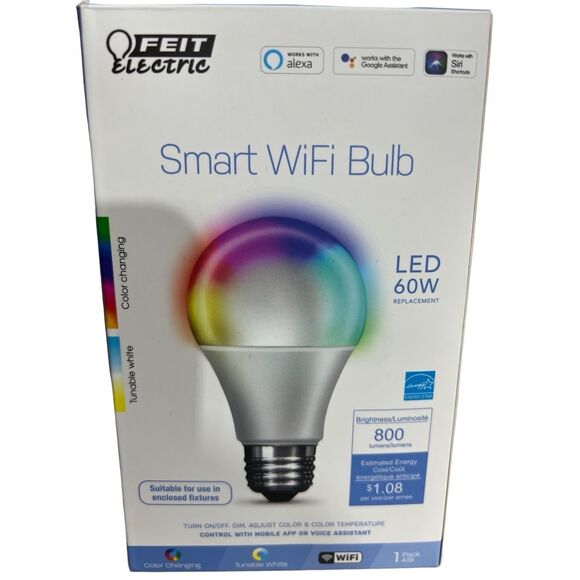 Smart Color Changing Light Bulb Alexa Google Assistant WiFi Dimmable LED 60 Watt - Picture 6 of 15
